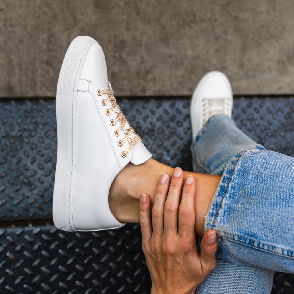 Women's Premier Low Top | White & Gold - Image 8